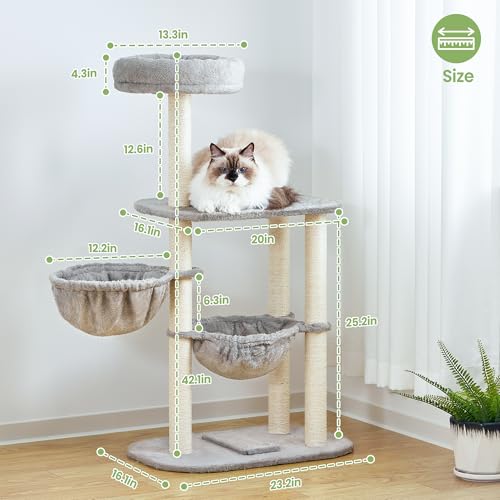50% Off Feliskyn 42" Small Cat Tree with Scratching Posts - Image 5