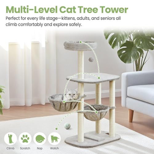 50% Off Feliskyn 42" Small Cat Tree with Scratching Posts - Image 6