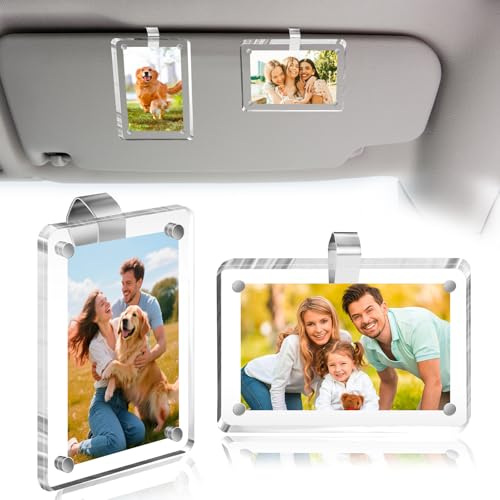 2Pack Magnetic Car Photo Holder for Sun Visor - Under $8