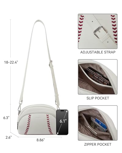 53% Off BOSTANTEN Baseball Crossbody Purse for Sport Moms - Image 5