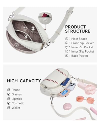 53% Off BOSTANTEN Baseball Crossbody Purse for Sport Moms - Image 6
