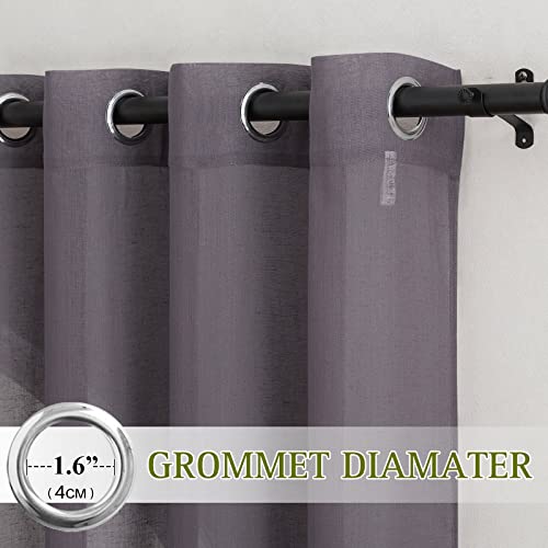 50% Off NICETOWN Faux Linen Sheer Curtains for Living Room - Image 3