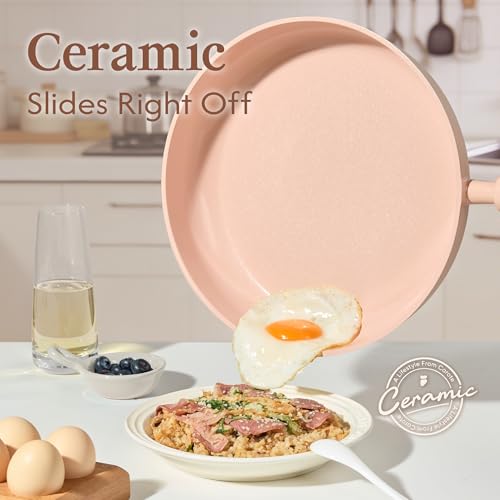 CAROTE 9pcs Ceramic Cookware Set: 70% Off - Nonstick & PFAS-Free - Image 3