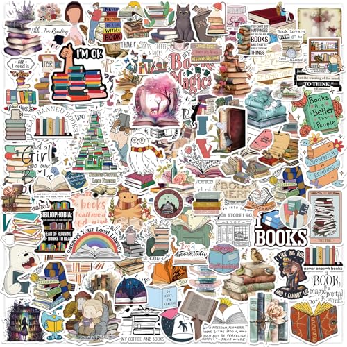100 Bookish Stickers for Kindle & Laptops from $2.49