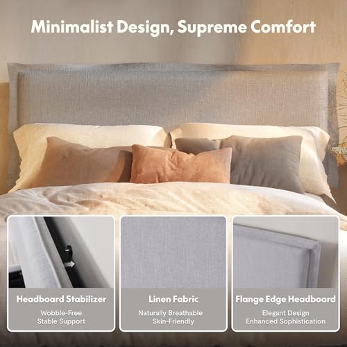 10% Off FLEXISPOT Queen Upholstered Platform Bed Frame - Image 4