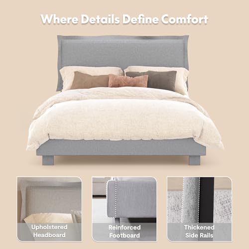 10% Off FLEXISPOT Queen Upholstered Platform Bed Frame - Image 5