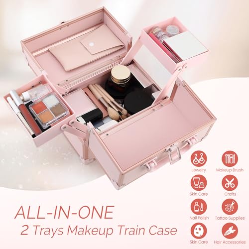 50% Off CHUANGJIN Pink Makeup Train Case – Code DAYIQ6N6 - Image 3