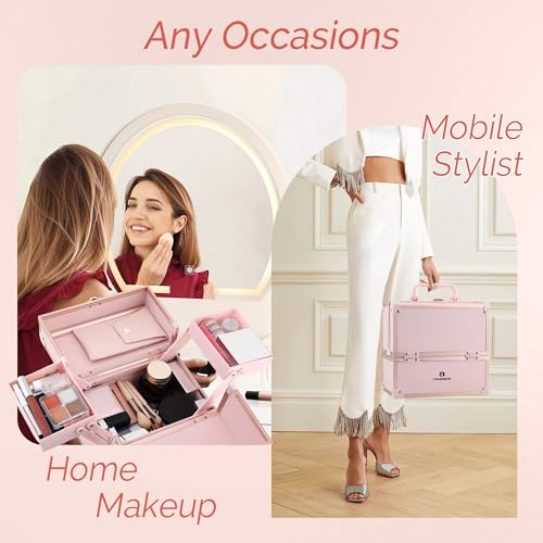 50% Off CHUANGJIN Pink Makeup Train Case – Code DAYIQ6N6 - Image 5