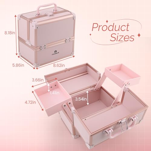 50% Off CHUANGJIN Pink Makeup Train Case – Code DAYIQ6N6 - Image 6
