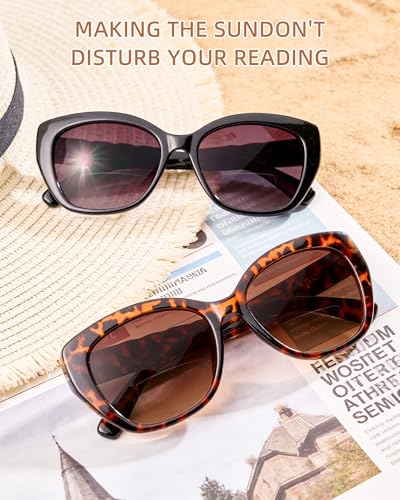 50% Off LADEESSE Reading Sunglasses for Women 2-Pack - Image 3