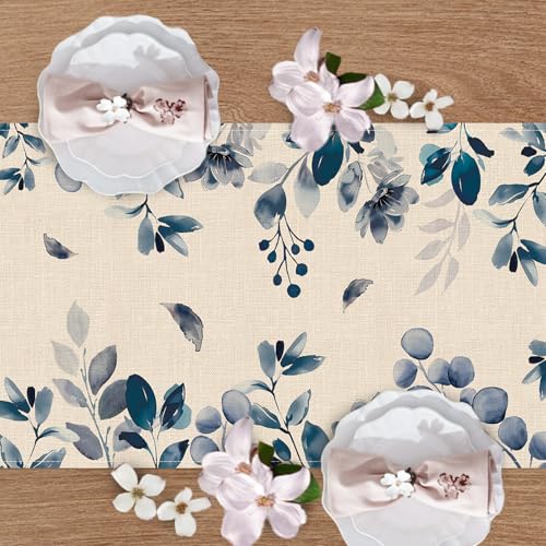 50% Off Blue Eucalyptus Leaves Table Runner by Croar - Image 4