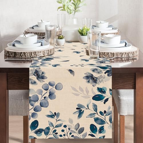 50% Off Blue Eucalyptus Leaves Table Runner by Croar - Image 5