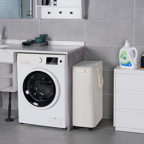 5% Off Vincona Slim Laundry Hamper with Lid & Wheels - Image 6