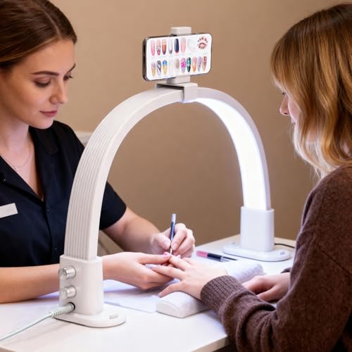 50% Off BLUVALL Half Moon Nail Lamp with Phone Holder - Image 1