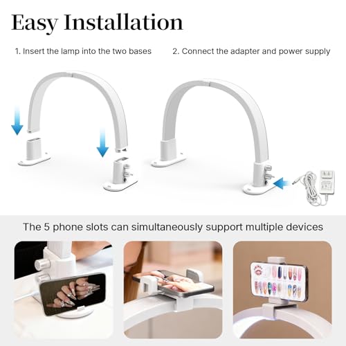 50% Off BLUVALL Half Moon Nail Lamp with Phone Holder - Image 3