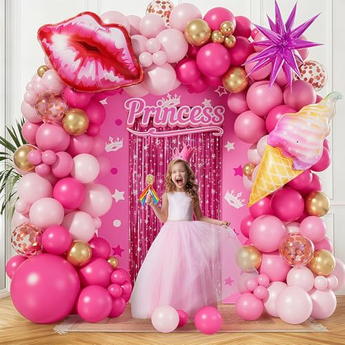 50% Off Hot Pink Balloon Arch Kit for Party Decor - Image 1