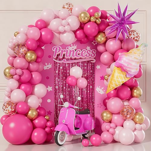 50% Off Hot Pink Balloon Arch Kit for Party Decor - Image 2