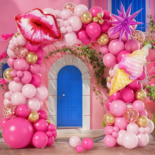 50% Off Hot Pink Balloon Arch Kit for Party Decor - Image 5