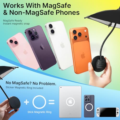 40% Off CALDEVER Magnetic Phone Umbrella Sun Shade - Image 3
