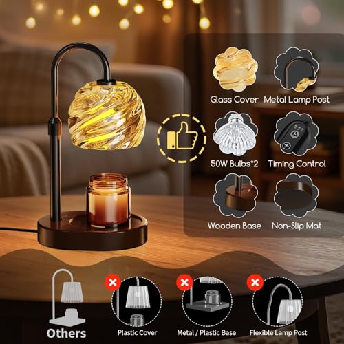37% Off BlissWhisper Candle Warmer Lamp with Timer - Image 6