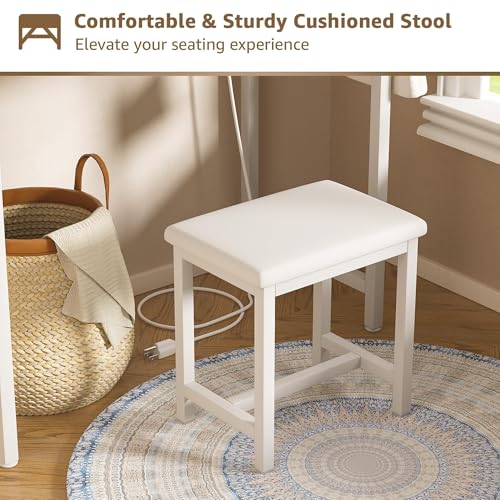 Vanity Set with Mirror & Stool at 36% Off - Image 5