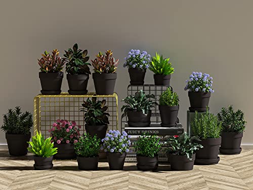 50% Off: 54-Pack Mini Black Clay Pots for Succulents - Image 5