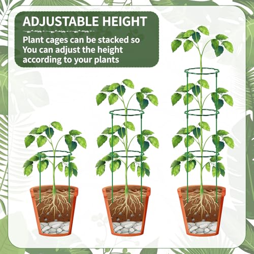 24 Pack Plant Support Stakes with Stackable Design - Image 4