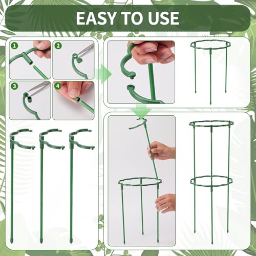 24 Pack Plant Support Stakes with Stackable Design - Image 5