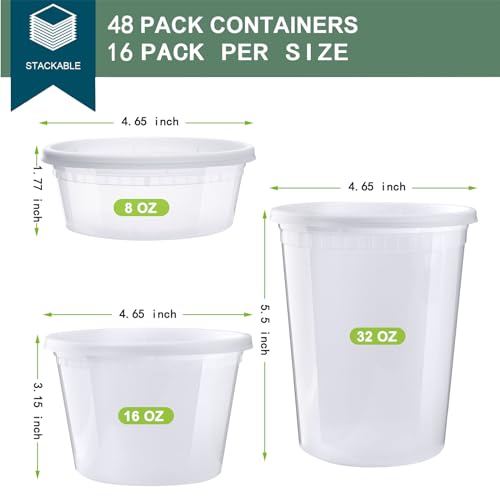 50% Off vivigu 48-Pack Deli Containers with Lids - Image 2