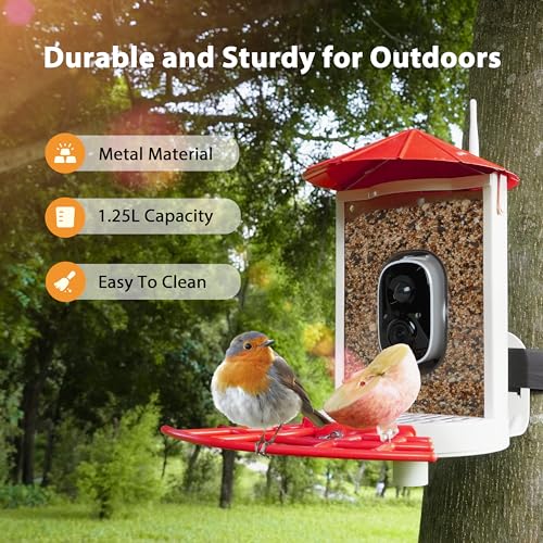 Smart Solar Bird Feeder Camera with AI Bird ID - Image 2