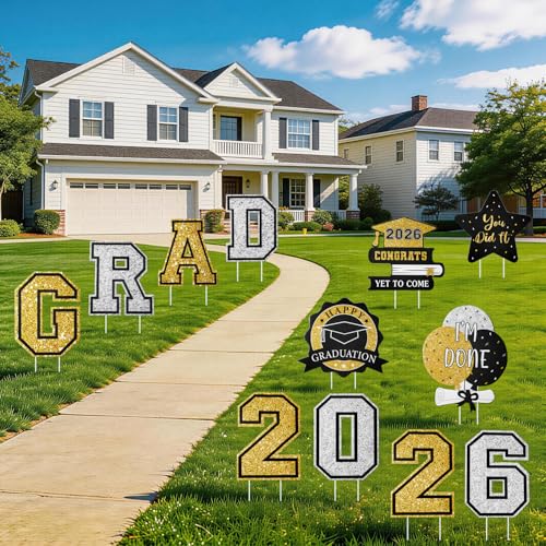 Class of 2026 Graduation Yard Signs Set - 12 Pcs - Image 4