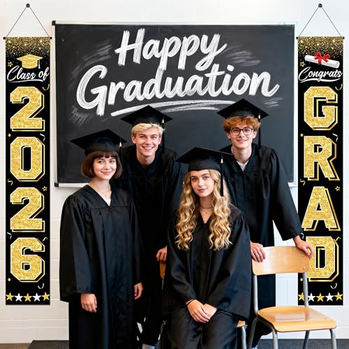 20% Off Black & Gold Graduation Banner 2026 - Image 6