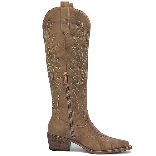 GLOBALWIN Embroidered Knee High Cowboy Boots – Best Value - Image 3