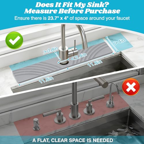 29% Off SpaceHacks Stone Faucet Mat - Fast Drying - Image 2