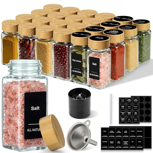 Save 50% on 24-Pack Square Glass Spice Jars - Image 1