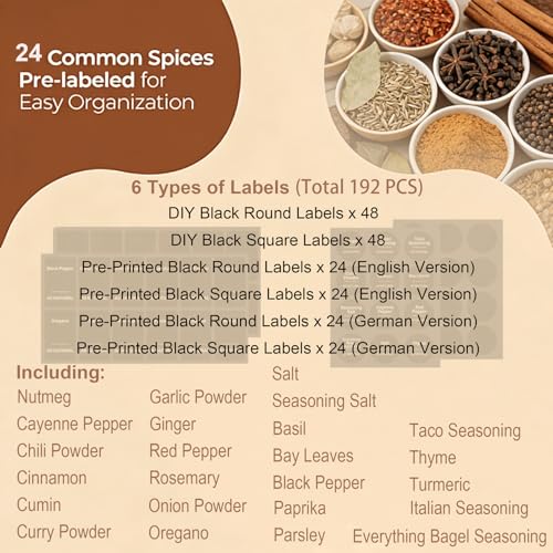 Save 50% on 24-Pack Square Glass Spice Jars - Image 4