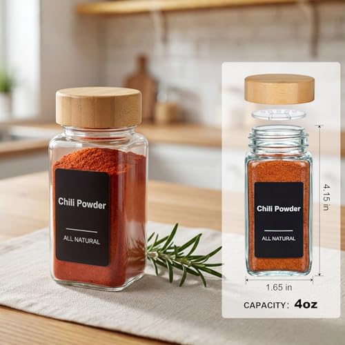 Save 50% on 24-Pack Square Glass Spice Jars - Image 5