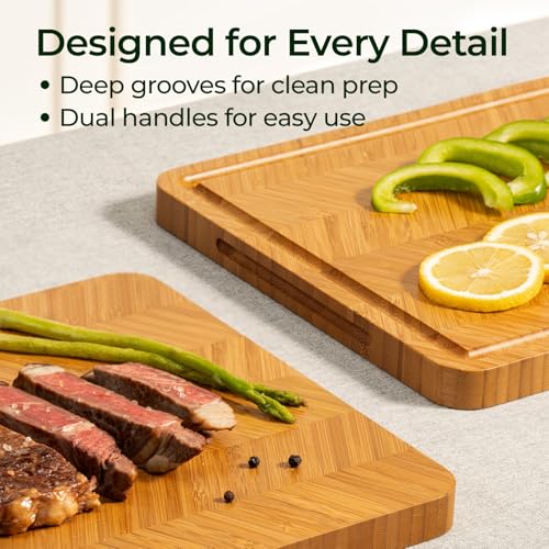 40% Off Keechee Bamboo Cutting Board Set with Stand - Image 6