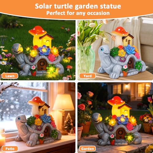 Solar Garden Turtle Statue with 8 LED Lights - 50% Off - Image 6