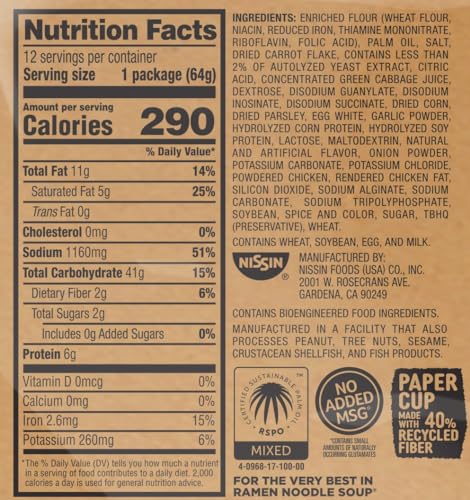 21% Off Nissin Cup Noodles Chicken 12-Pack - Image 2