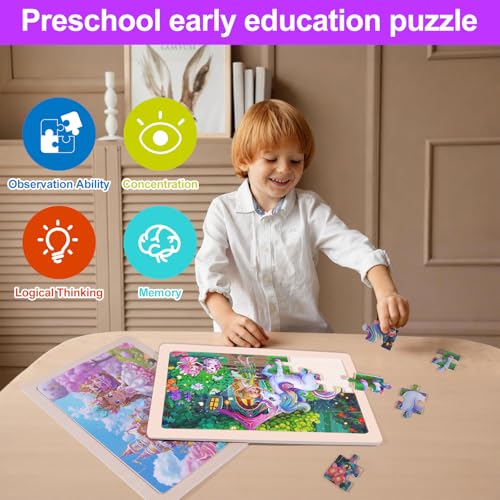 50% Off Wooden Puzzles for Kids Ages 3-5 - Image 2