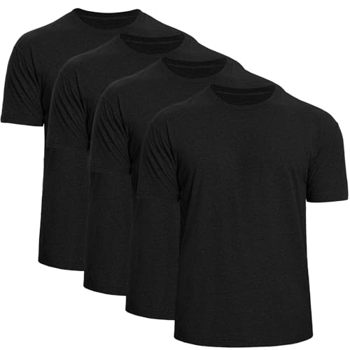 50% Off Men's Crew Neck T-Shirts 4-Pack - Soft Basic Tees