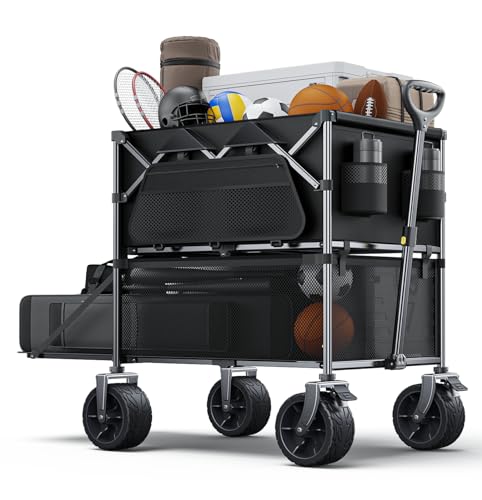 50% Off Everyfun 480Lbs Foldable Double Decker Wagon Cart - Image 1