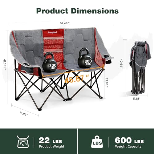 45% Off SUNNYFEEL Double Camping Chair - Use Code TXRYBIUZ - Image 3