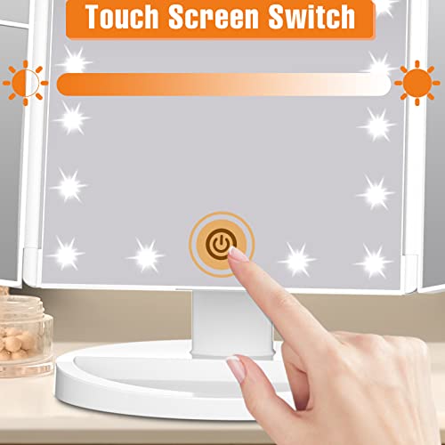 50% Off FASCINATE Trifold Lighted Makeup Mirror with 21 LED - Image 4