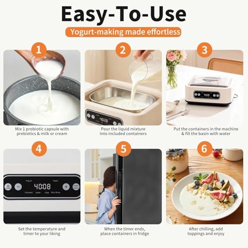 43% Off Kaaeiccr Yogurt Maker with Timer & temp Control - Image 3