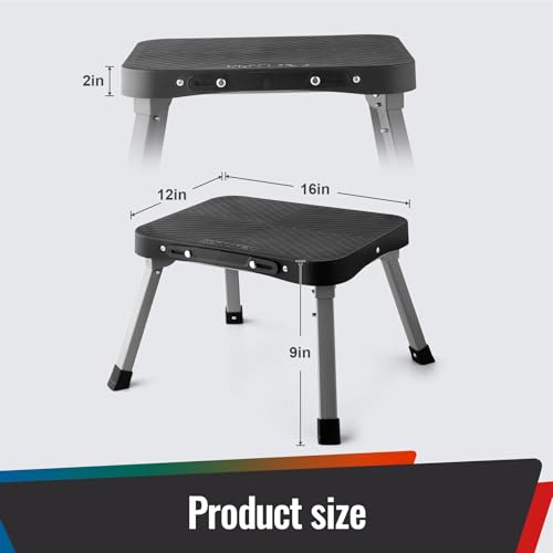 STOODER Folding Step Stool – 9 inch, 300 lbs Capacity - Image 5
