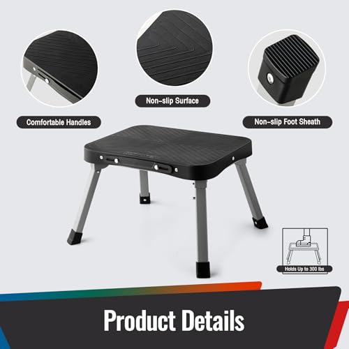 STOODER Folding Step Stool – 9 inch, 300 lbs Capacity - Image 6