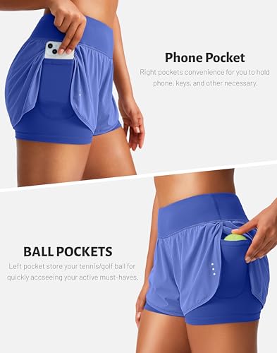 29% Off Soothfeel Women's 2-in-1 Running Shorts with Pocket - Image 3