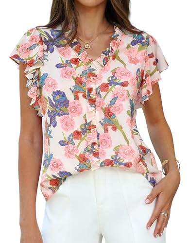 20% Off GRACE KARIN Boho Ruffle Sleeve Blouse - Image 1